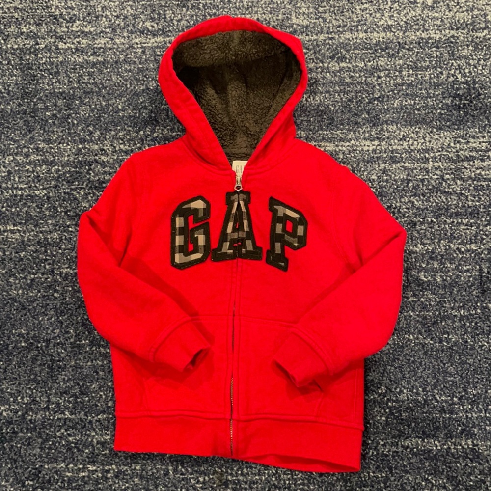 GAP Boys Faux Sherpa Lined Sweatshirt